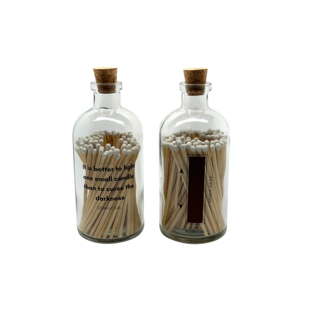 Apothecary Match Bottles: White tip